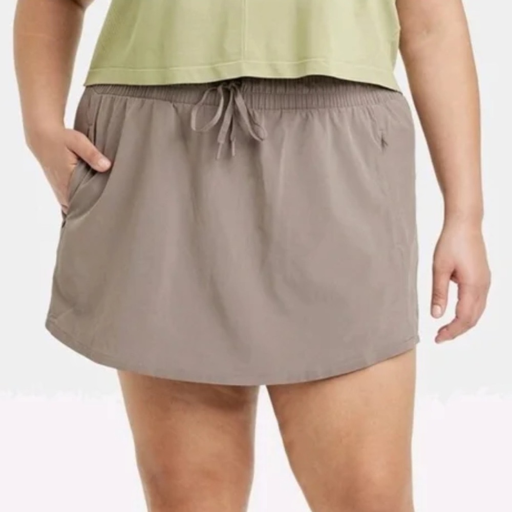 All in Motion Taupe Flex Drawstring Skort Size Large